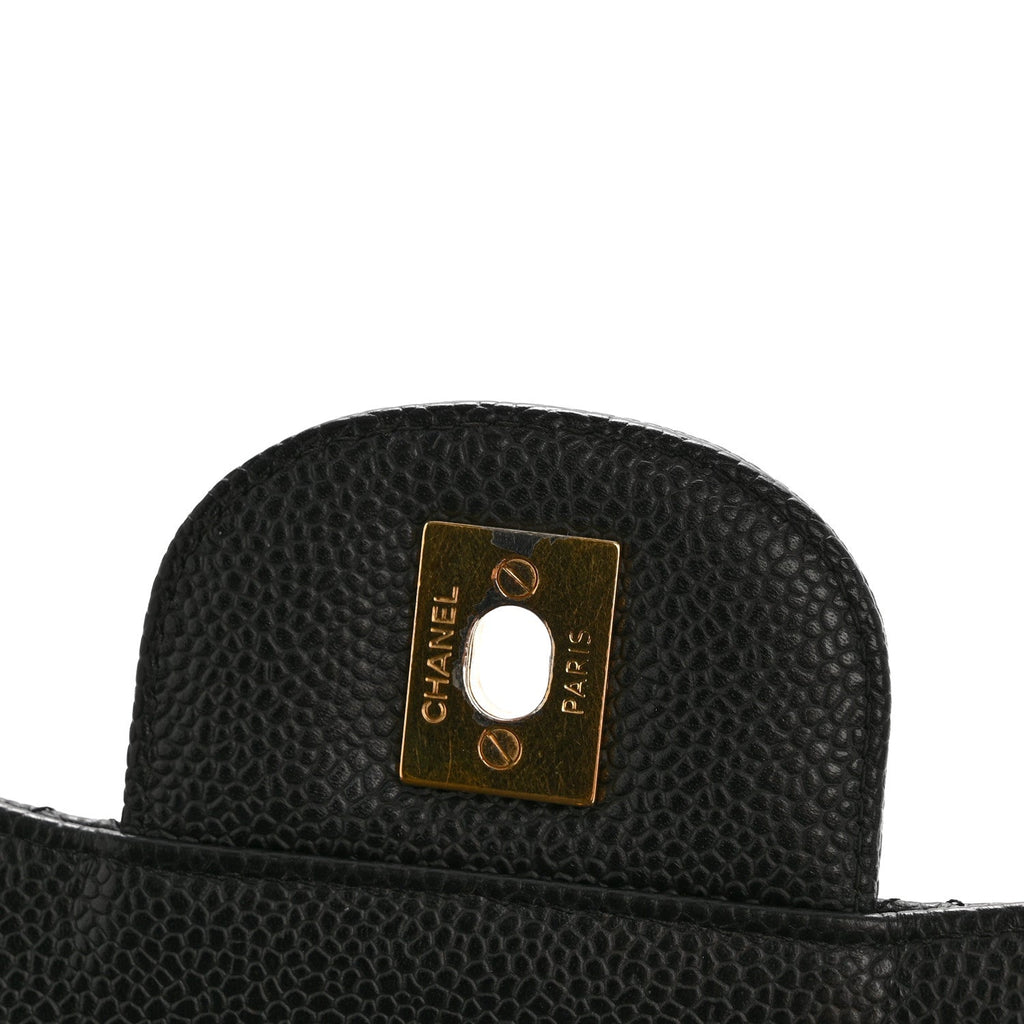 Chanel Caviar Quilted Jumbo Single Flap Black