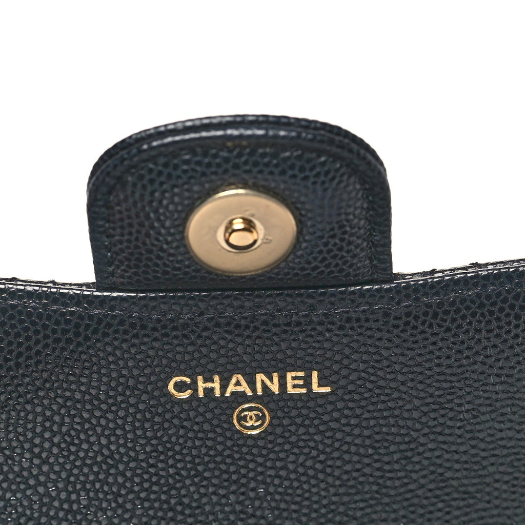 Chanel Caviar Quilted Glasses Case With Chain Black