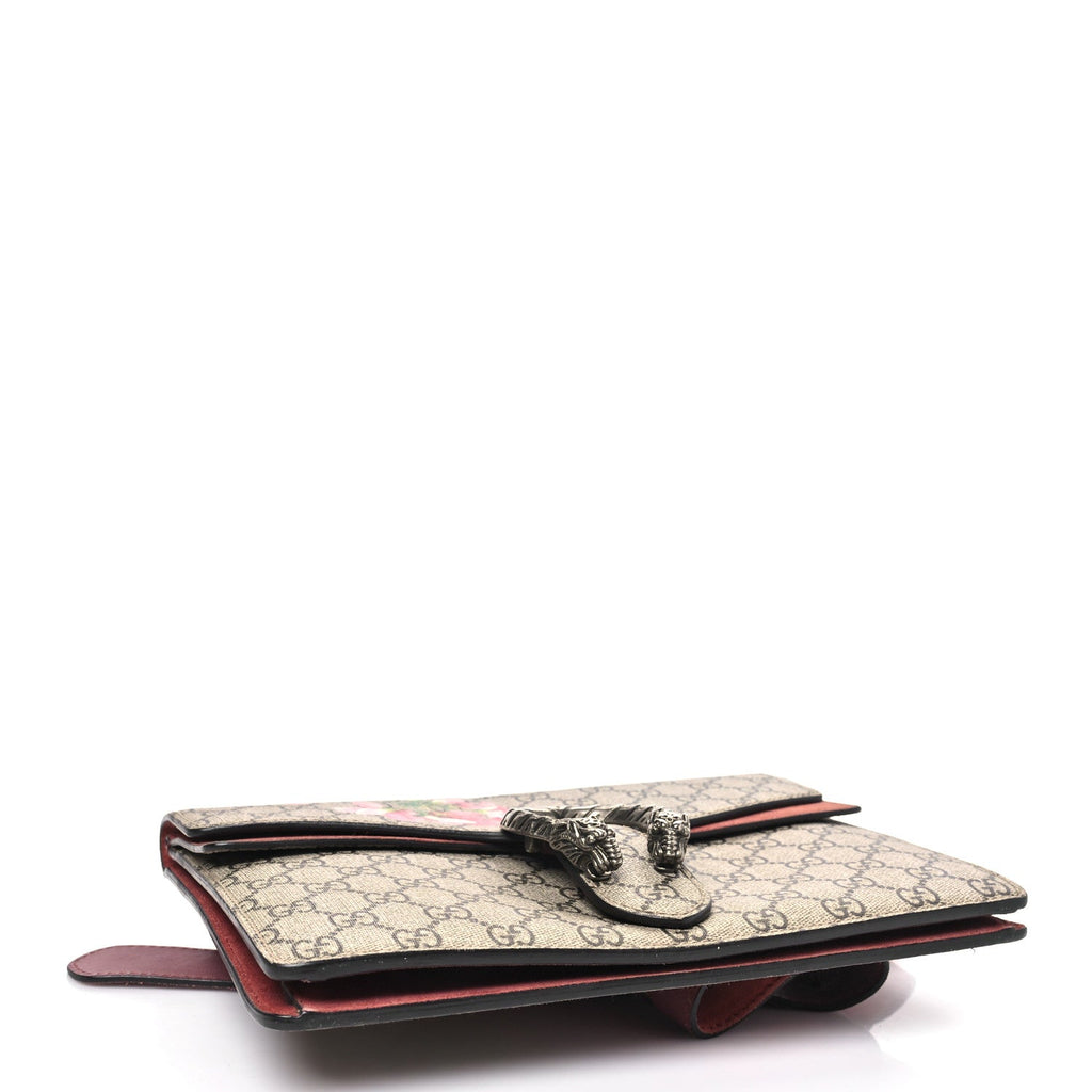 Gucci GG Supreme Monogram Blooms Dionysus Belt Bag Beige Multicolor Dry Rose