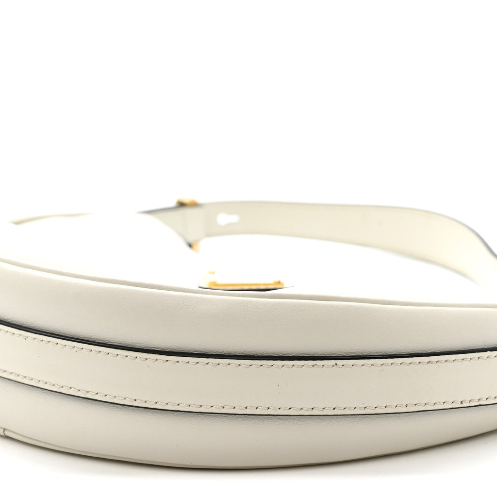 Prada Soft Calfskin Small Arque Shoulder Bag White