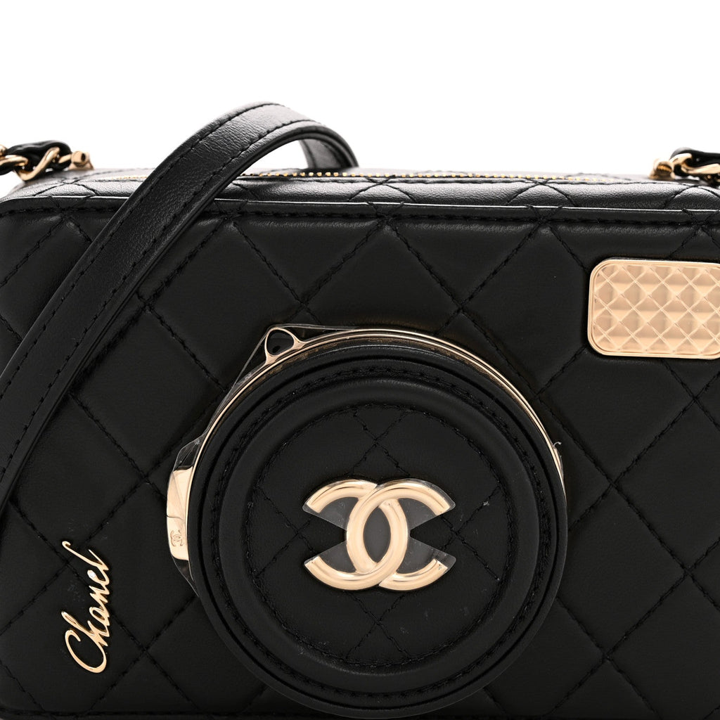 Chanel Lambskin Quilted Coco Click Bag Black