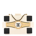 Chanel Plexiglass Boy Brick Havana by Night Clutch White Black