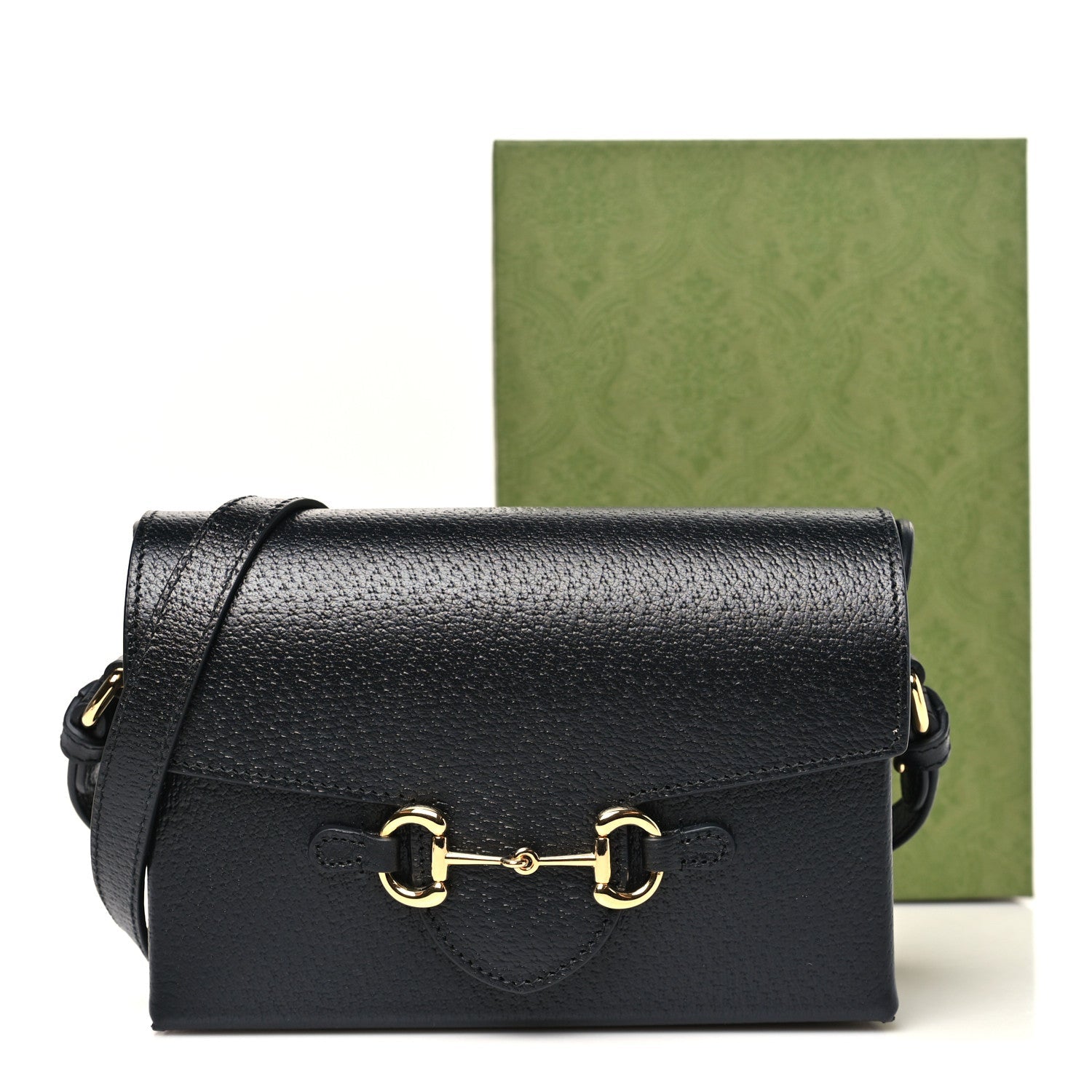 Gucci Calfskin Horsebit 1955 Shoulder Bag Black