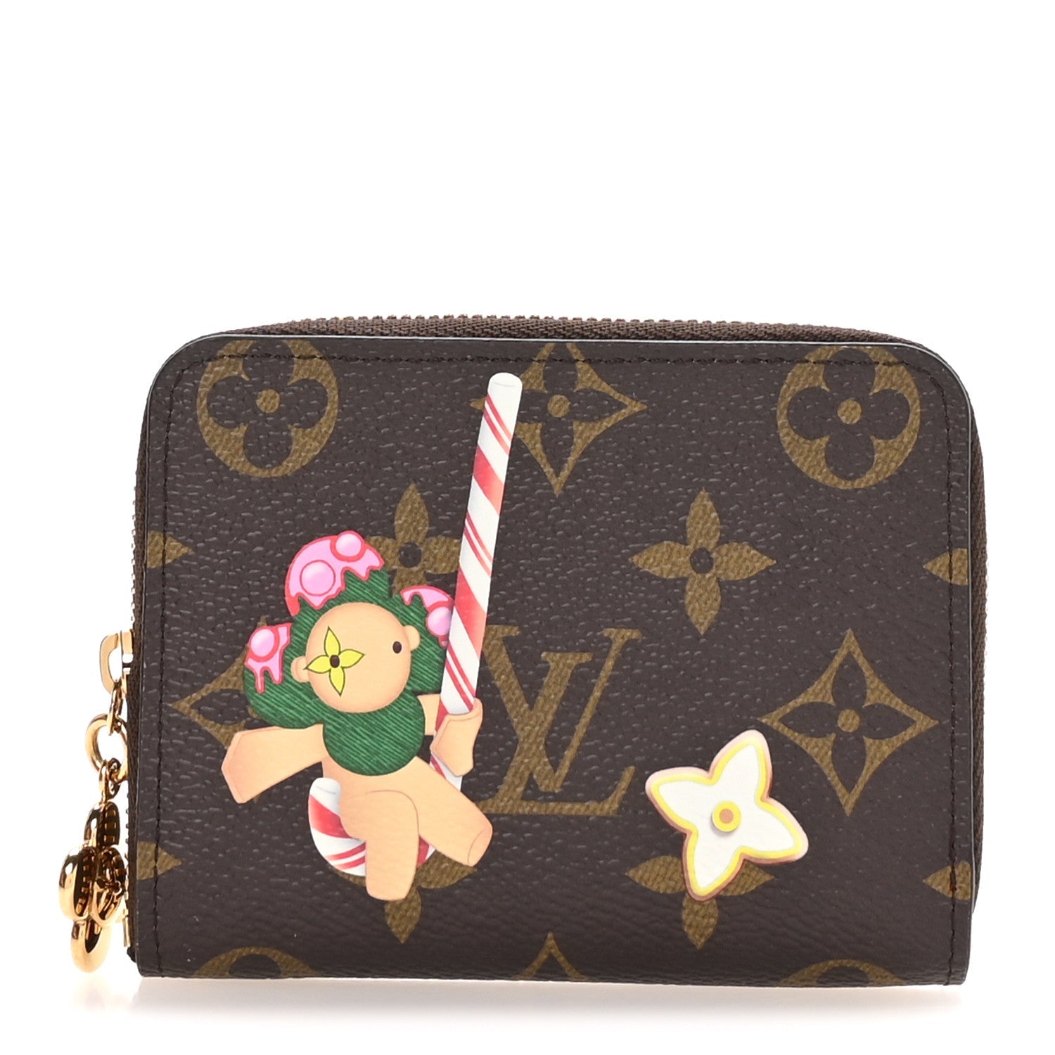Louis Vuitton Monogram 2024 Christmas Animation Candy Factory Zippy Coin Purse  Candy Red