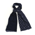 Louis Vuitton Wool Monogram Houndstooth Scarf Blue
