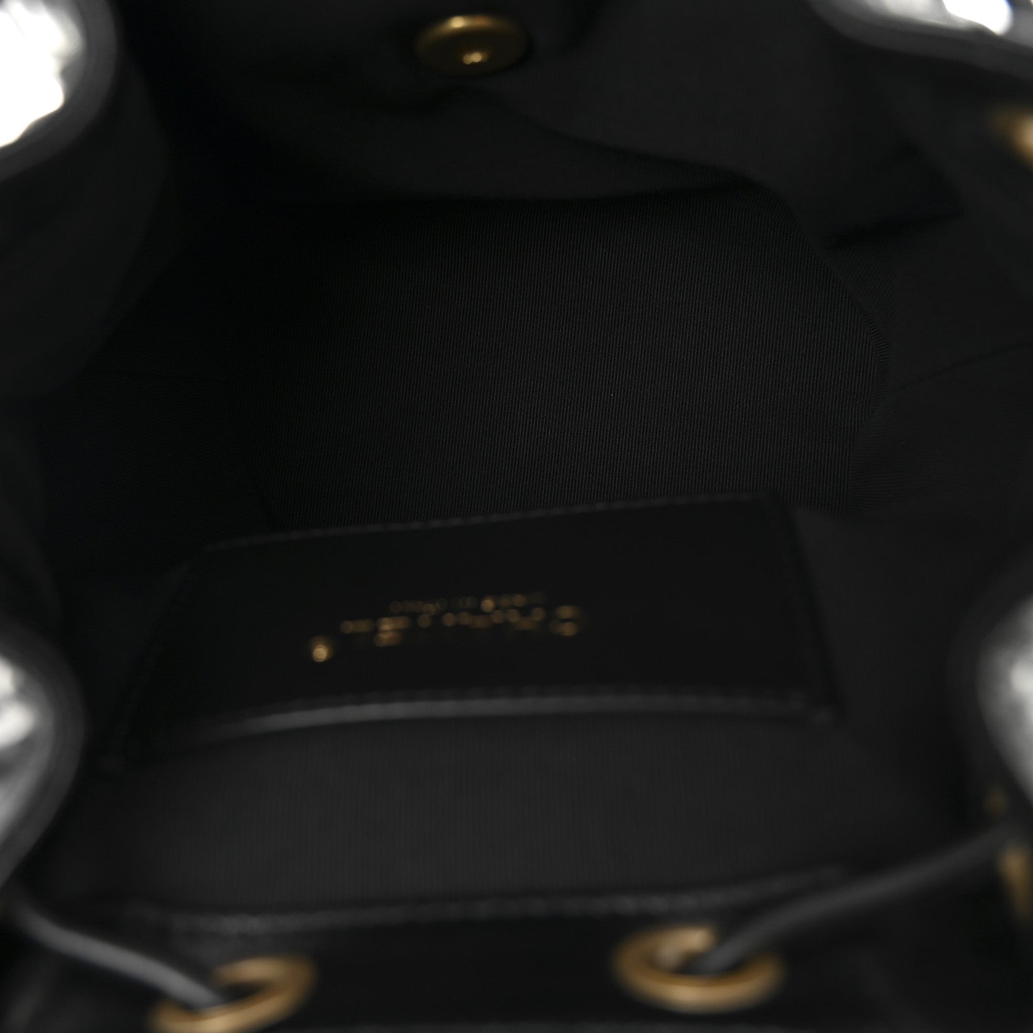 Chanel Lambskin Quilted Logo Mini Backpack Black
