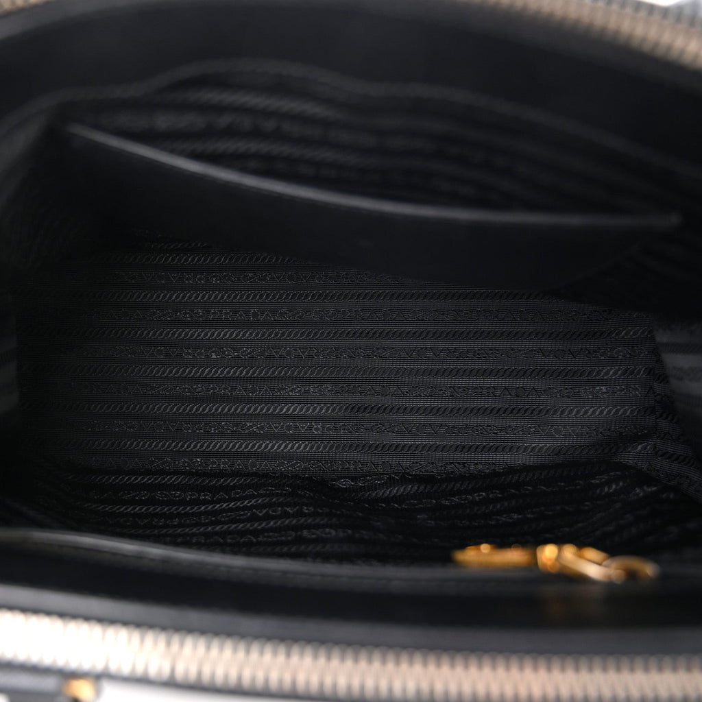 Prada Saffiano Small Galleria Double Zip Tote Black