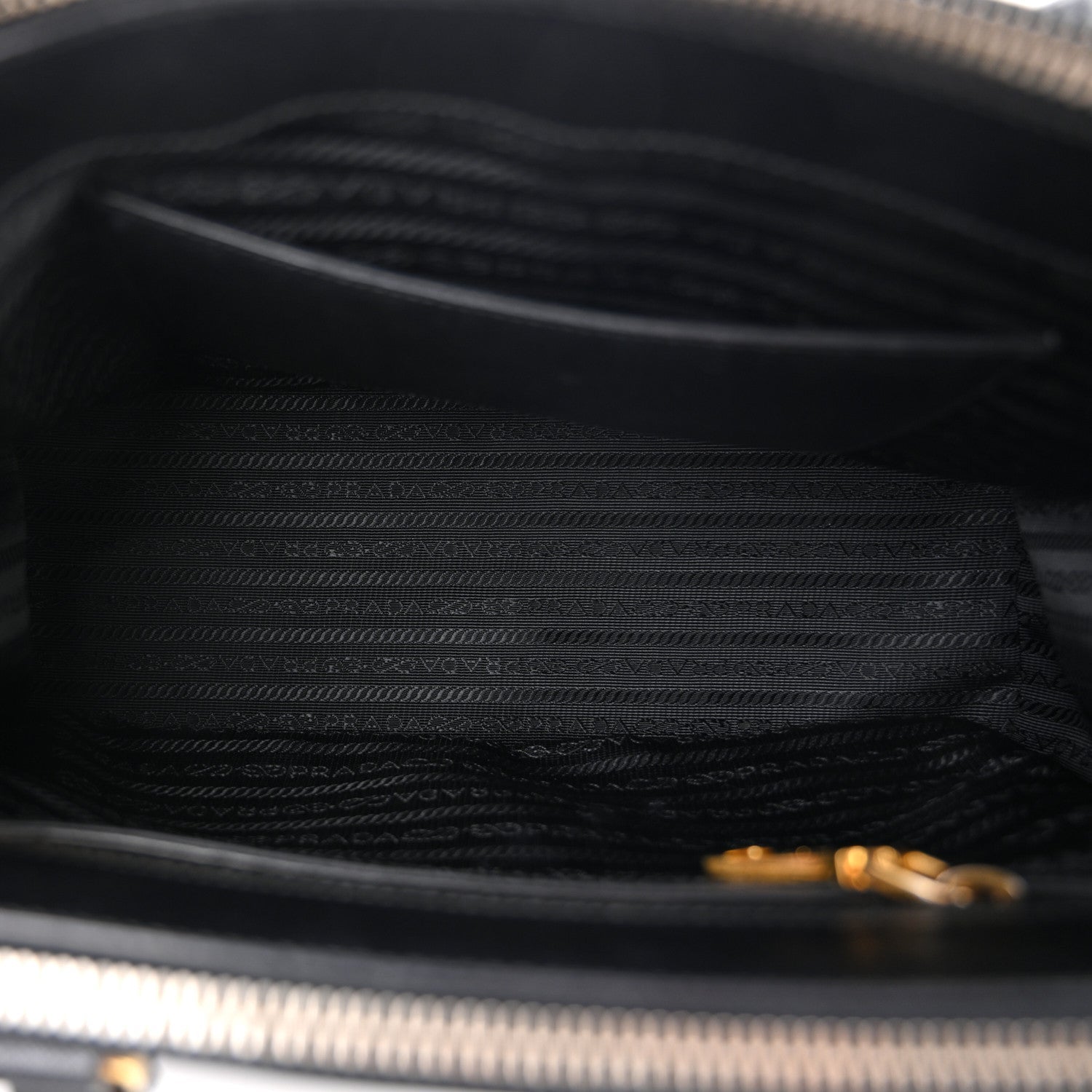 Prada Saffiano Small Galleria Double Zip Tote Black