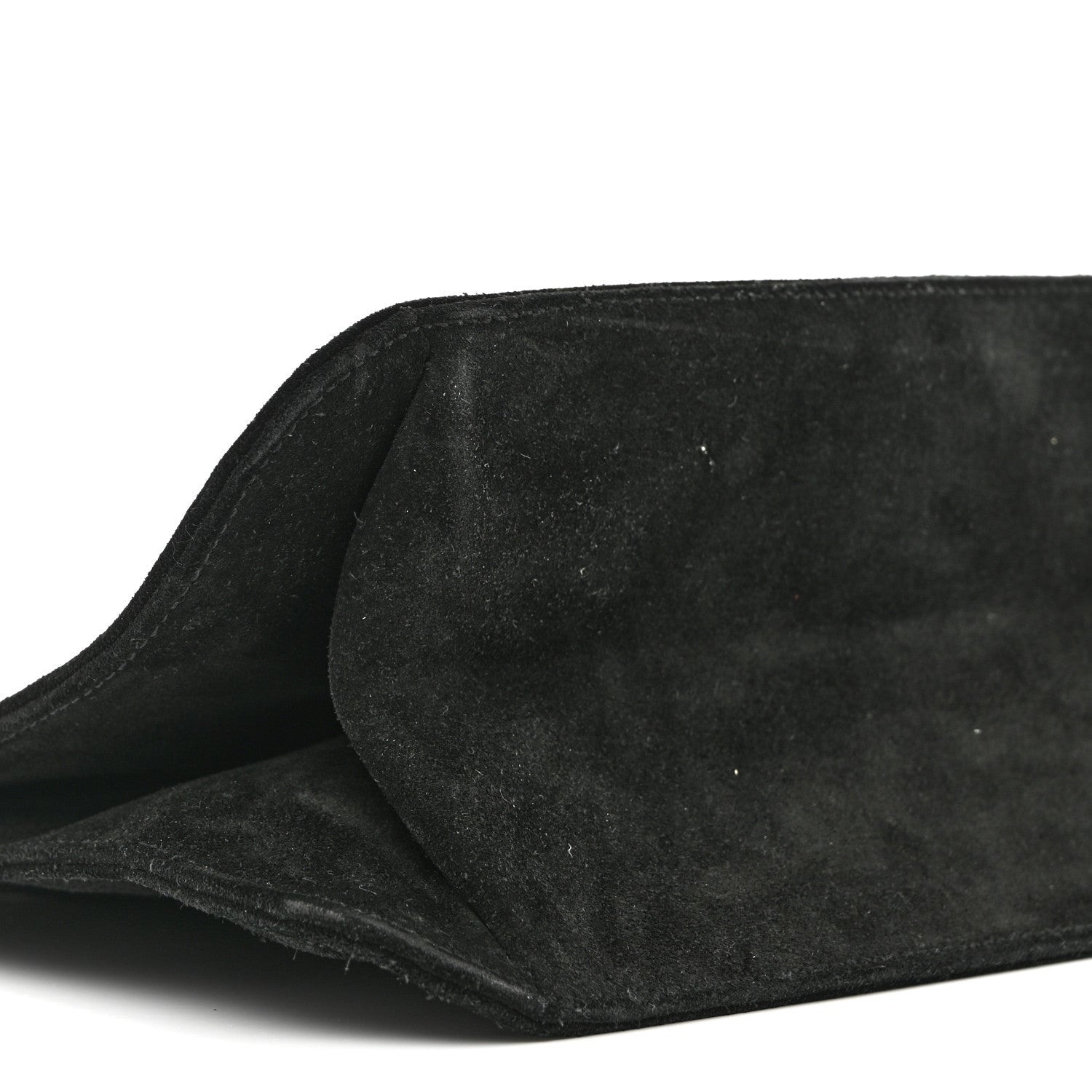 Gucci Suede Logo Shoulder Bag Black
