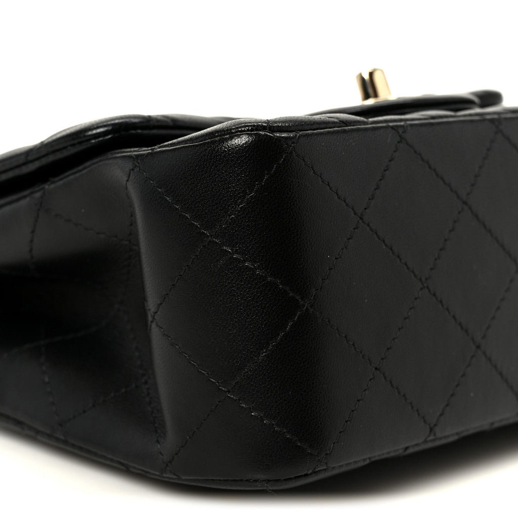 Chanel Lambskin Quilted Mini Square Flap Black