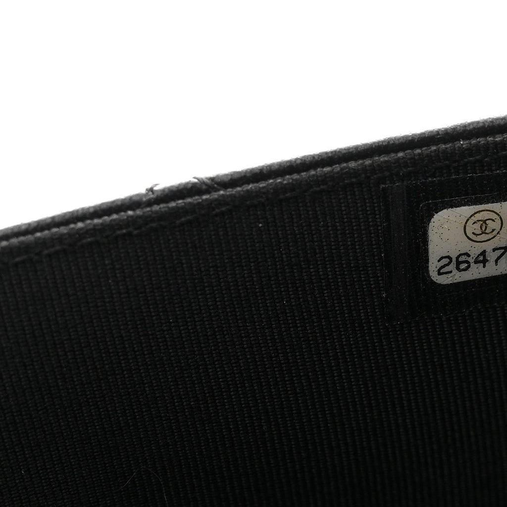 Chanel Lambskin Quilted Wallet On Chain WOC Black
