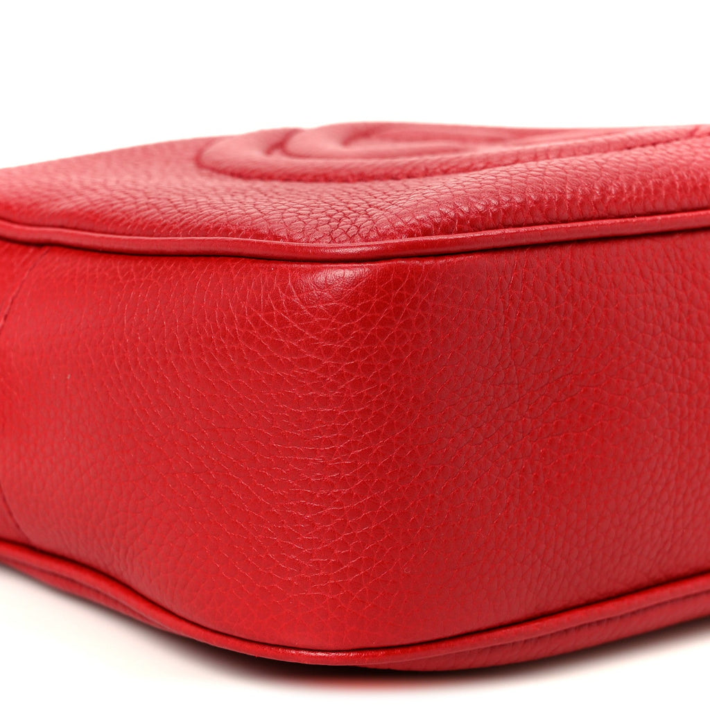 Gucci Pebbled Calfskin Small Soho Disco Bag Vibrant Red