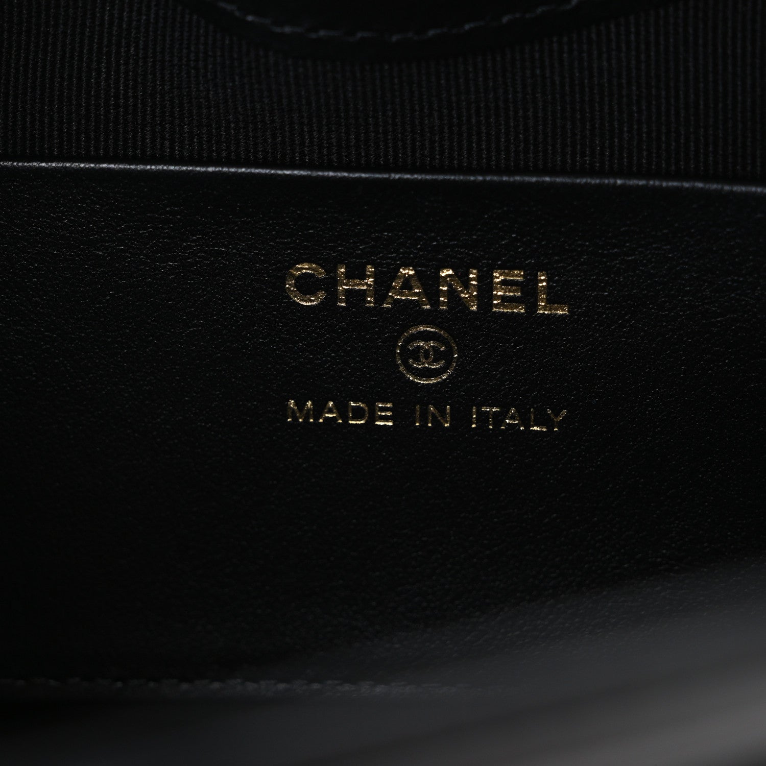 Chanel Shiny Crumpled Calfskin Quilted Nano 31 Shopping Bag Black