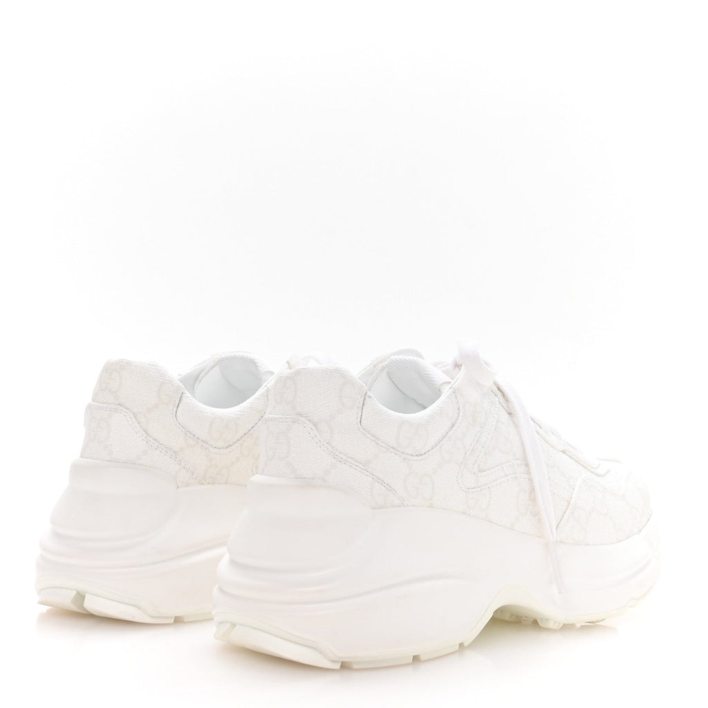 Gucci GG Supreme Monogram Womens Rhyton Sneakers 35.5 White