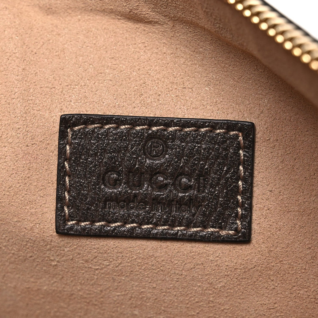 Gucci GG Supreme Monogram Large Ophidia Pouch Clutch Brown