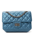 Chanel Metallic Sheepskin Quilted 2.55 Reissue Mini Flap Blue