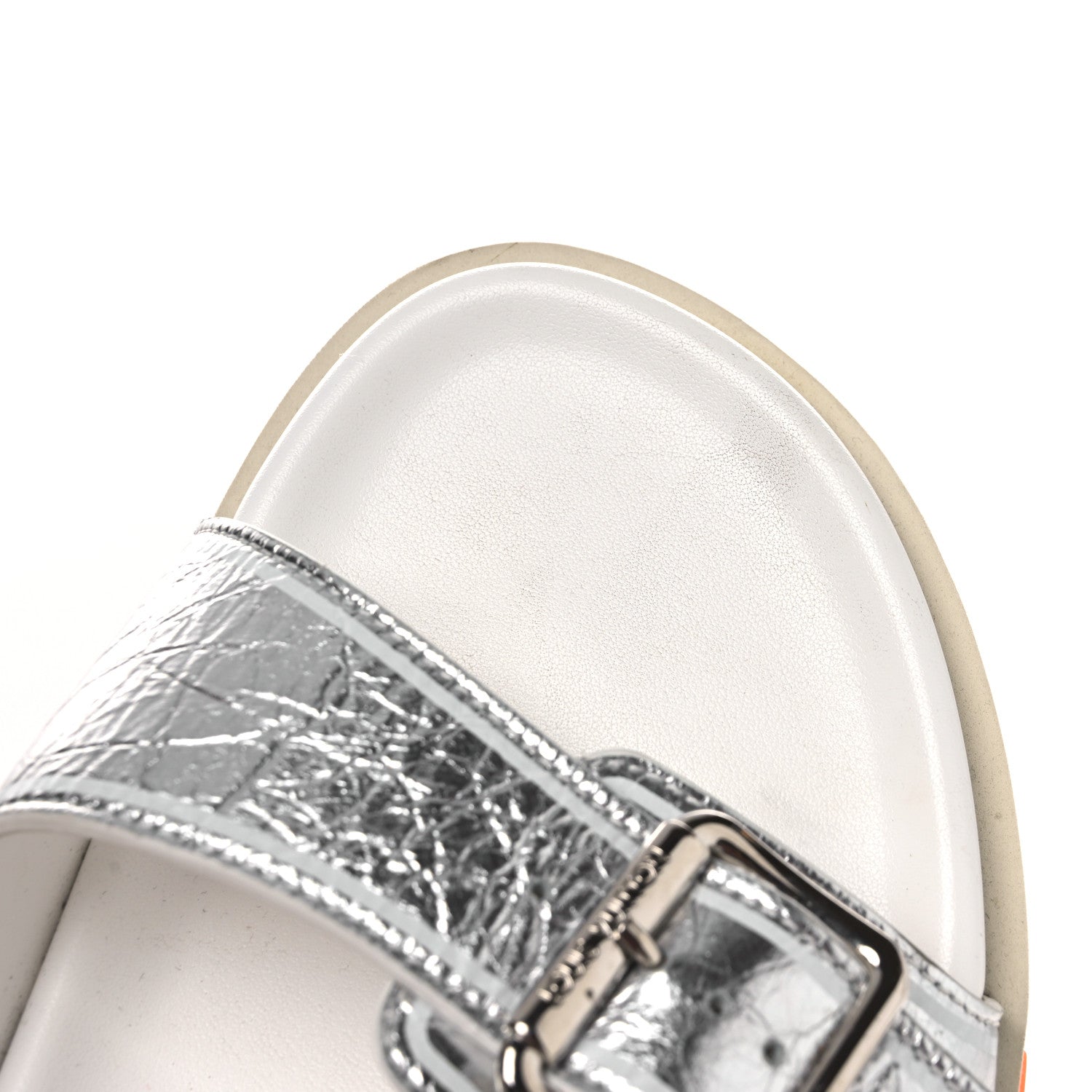 Louis Vuitton Metallic Mix Materials Mens LV Script Trainer Mules 11 Silver Multicolor
