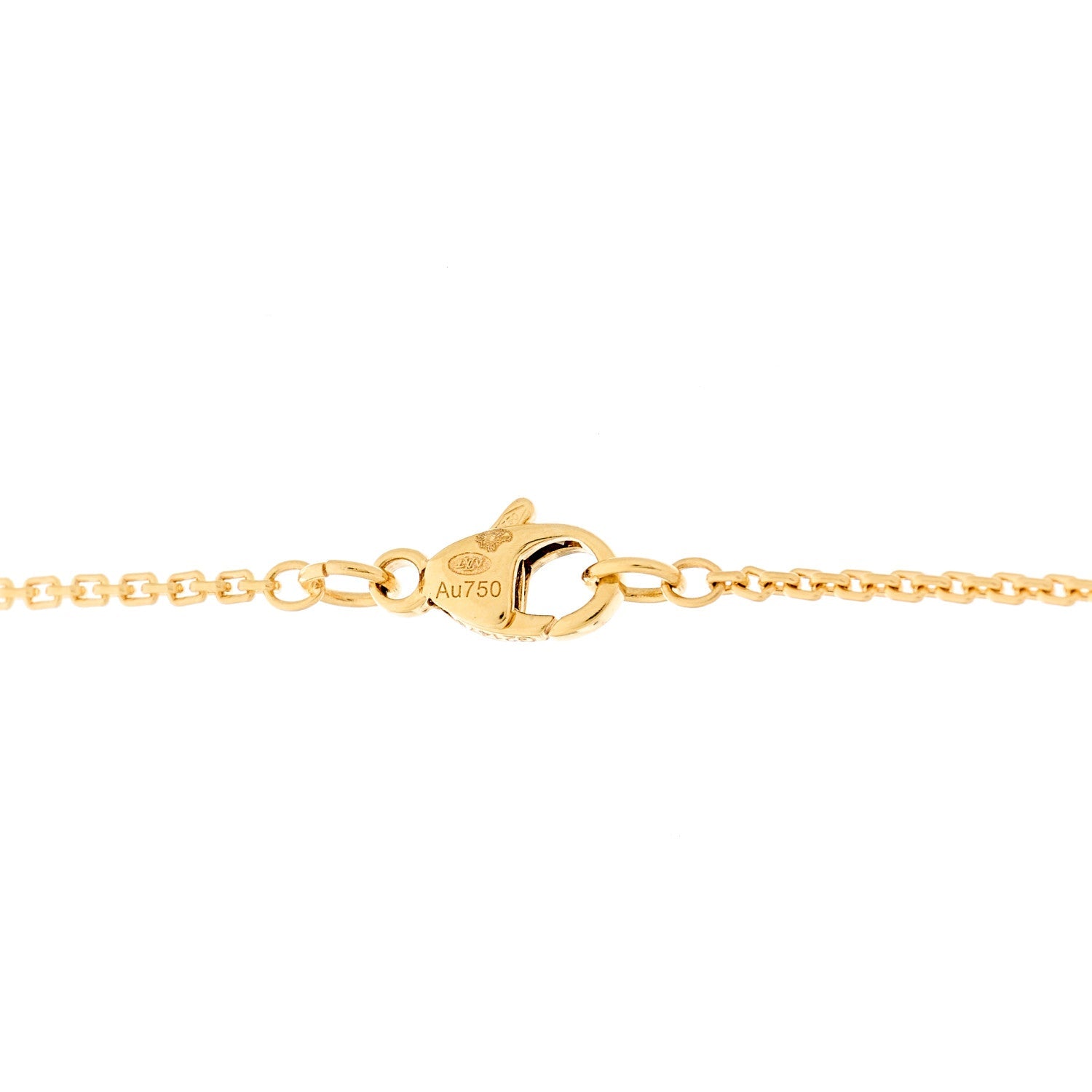 Louis Vuitton 18K Yellow Gold Diamond Black Onyx Color Blossom Medallion Pendant Necklace