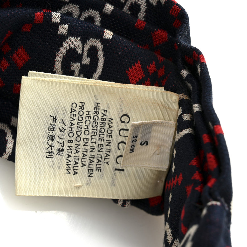 Gucci Cotton GG Ginny Headband S Blue Red