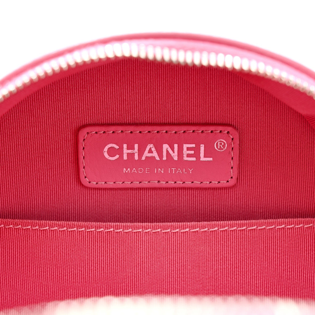 Chanel Patent Round As Earth Evening Bag Pink