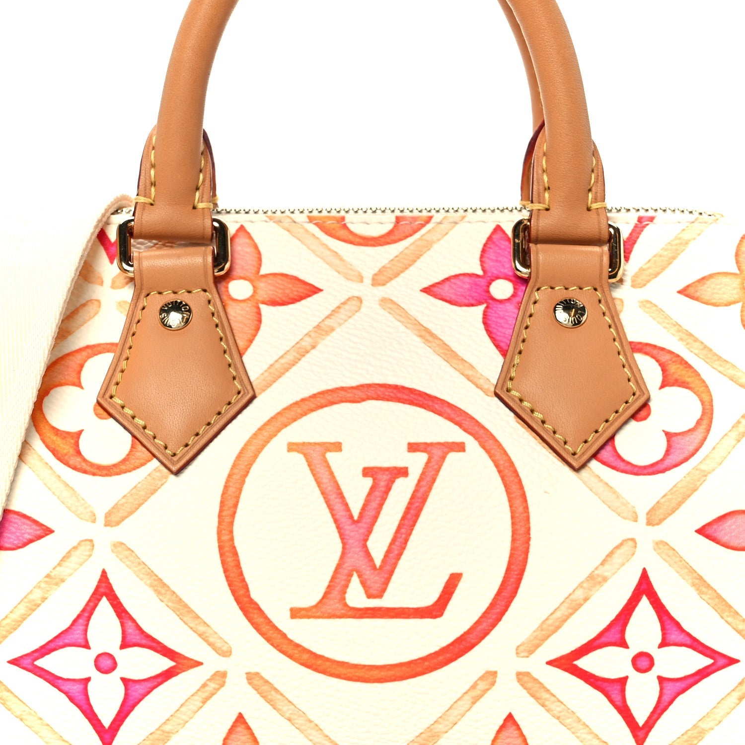 Louis Vuitton Monogram Tiles By The Pool  Speedy 20 Coral