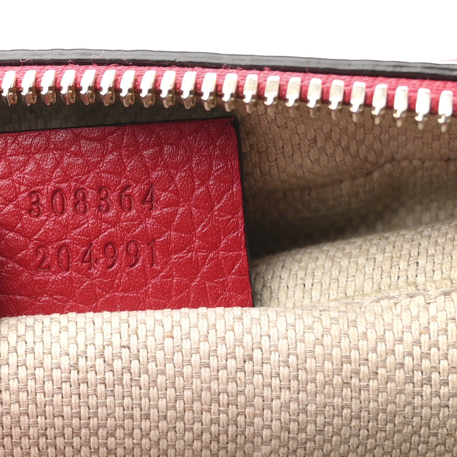 Gucci Pebbled Calfskin Small Soho Disco Bag Tabasco Red