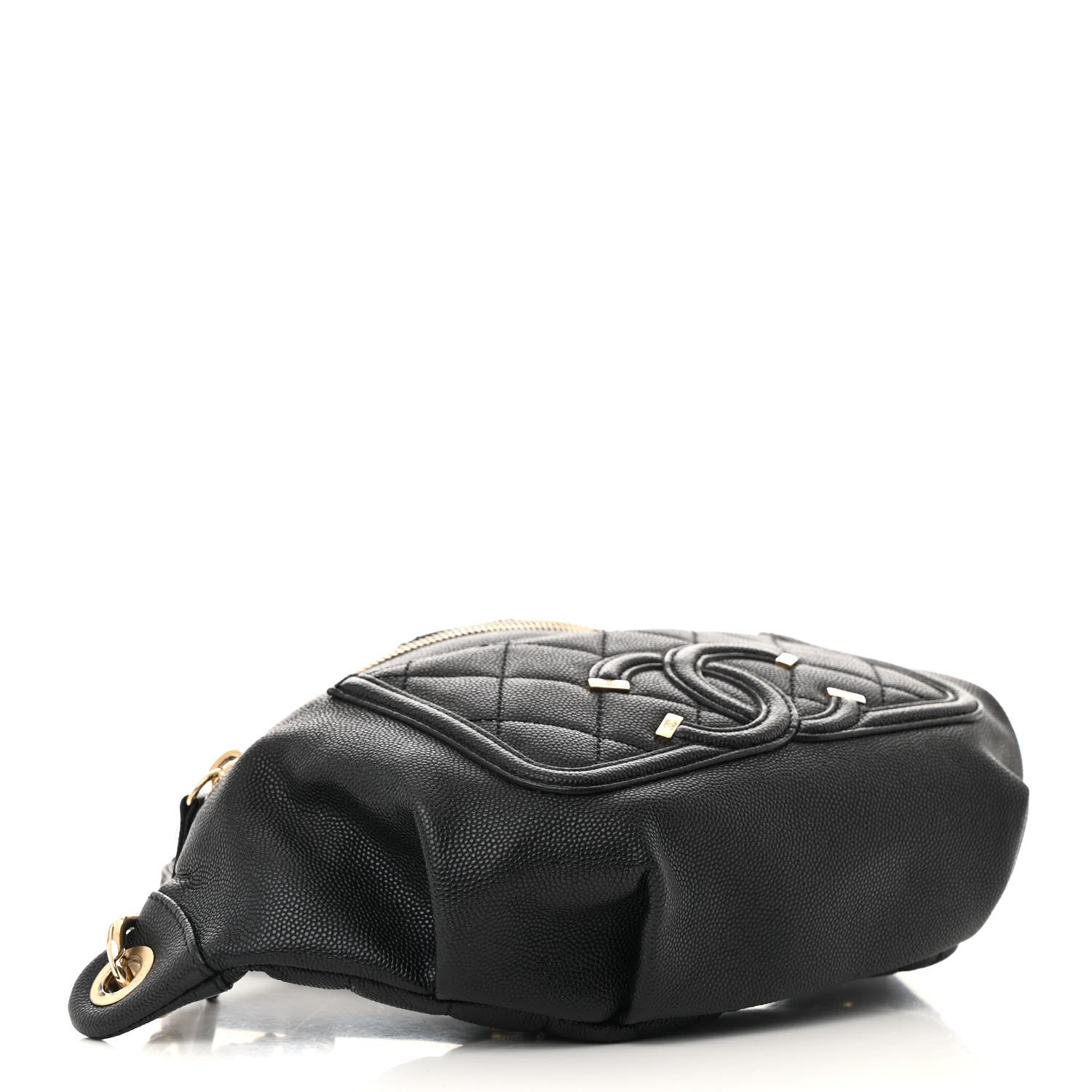 Chanel Caviar Quilted Filigree Waist Bag Black