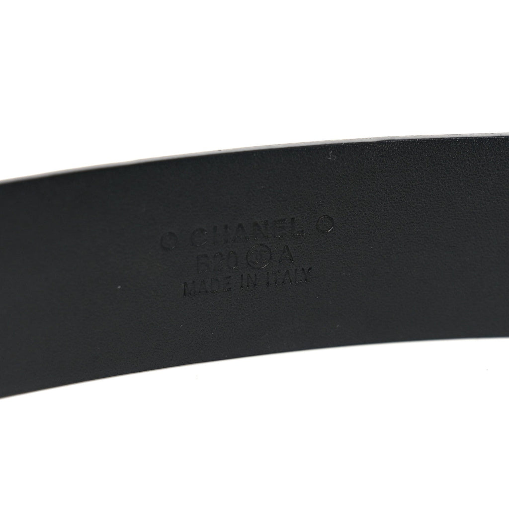 Calfskin Paris Button CC Belt 75 30 Black