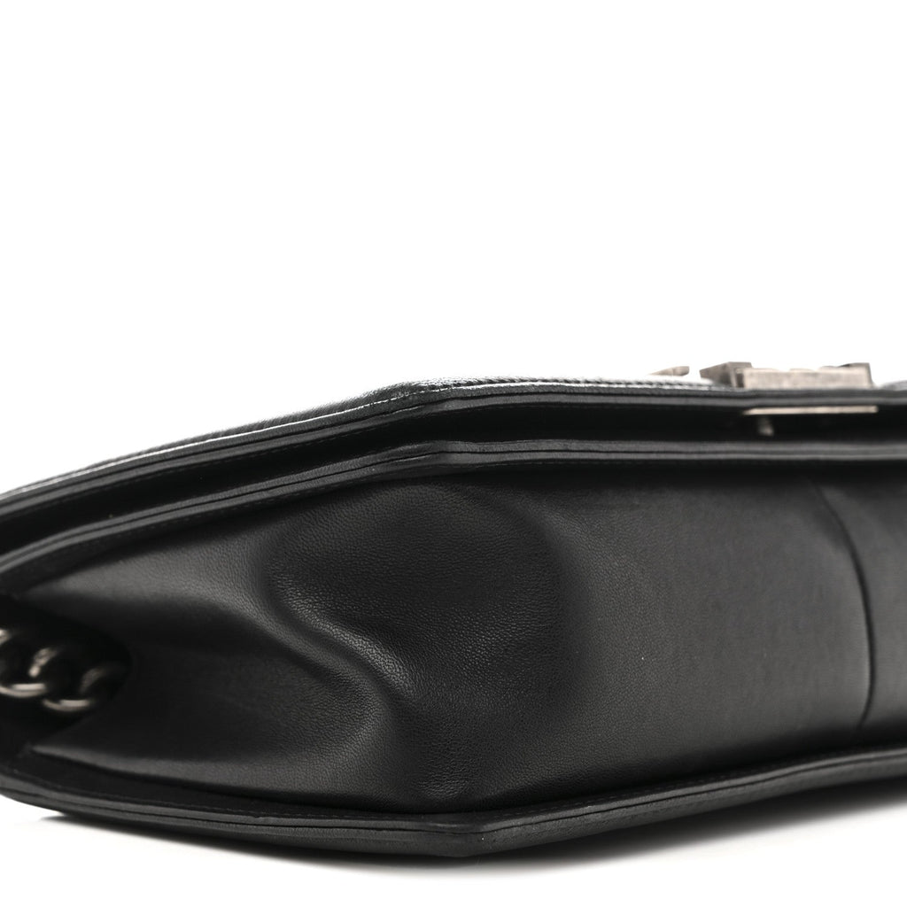 Chanel Lambskin Quilted Medium Boy Flap Black