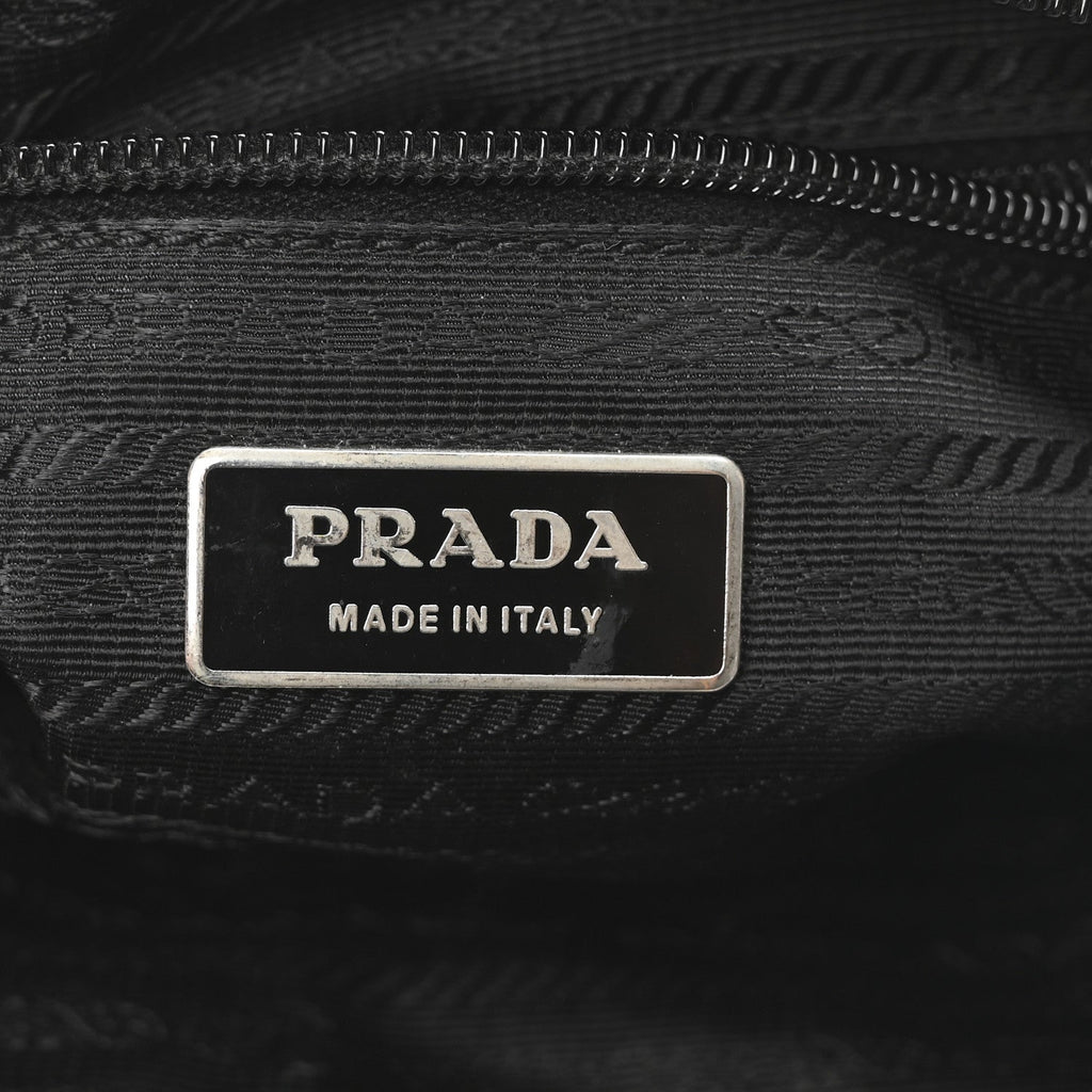 Prada Tessuto Nylon Triangle Shoulder Bag Black
