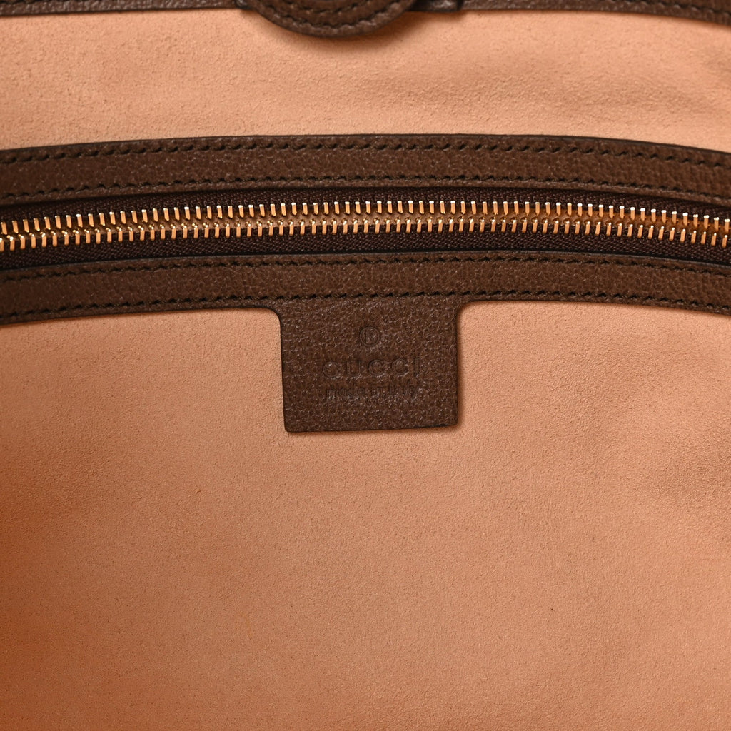 Gucci GG Supreme Monogram Medium Ophidia Shopping Tote Brown