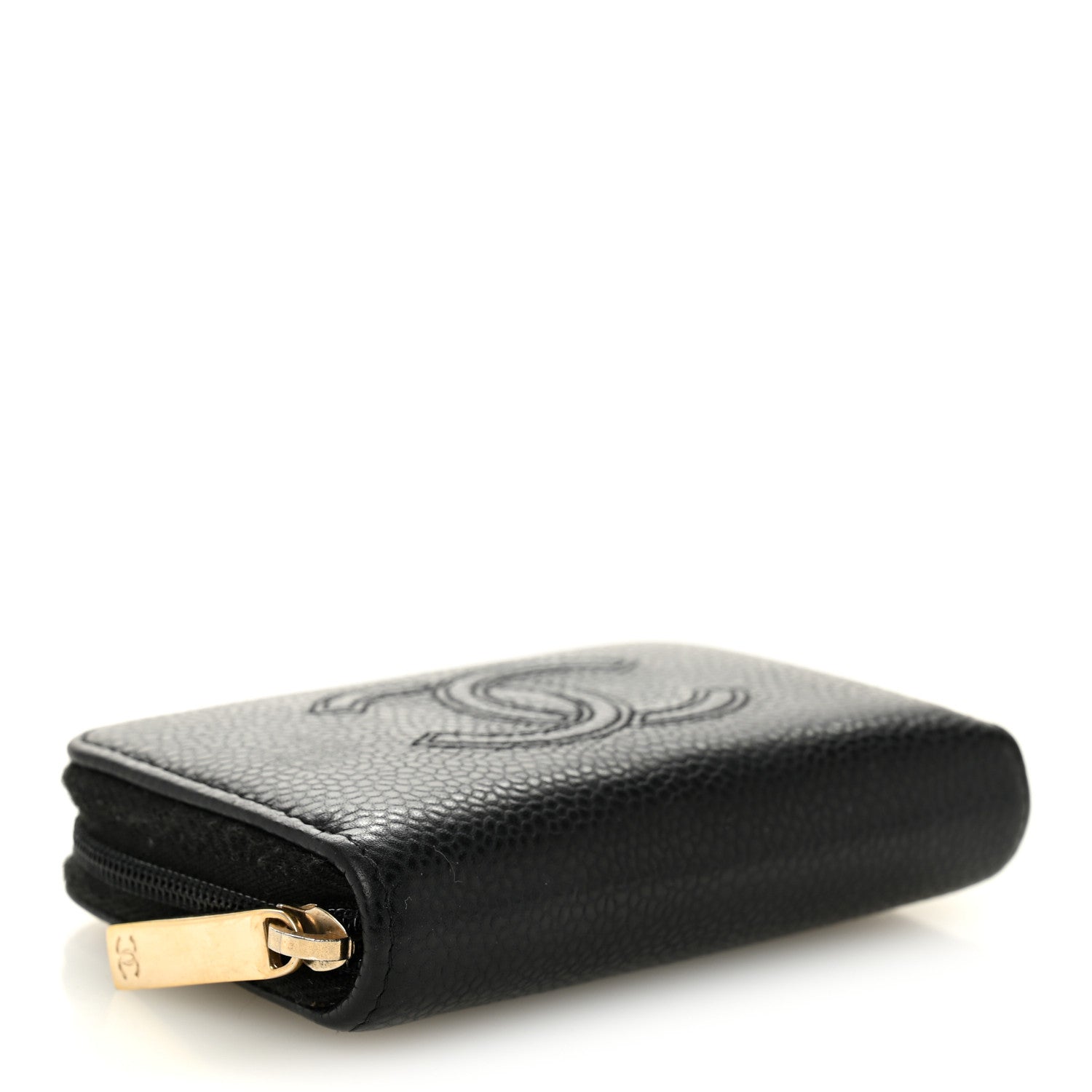 Caviar Timeless CC Zip Around Coin Purse Black
