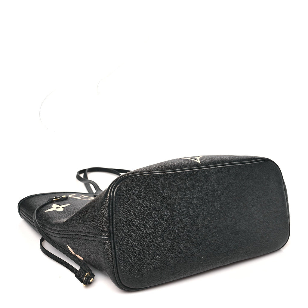Louis Vuitton Empreinte Monogram Giant Neverfull MM Black Beige