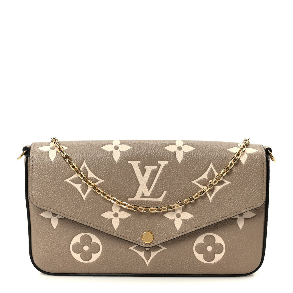 Louis Vuitton Empreinte Monogram Giant Felicie Pochette Tourterelle Creme
