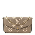 Louis Vuitton Empreinte Monogram Giant Felicie Pochette Tourterelle Creme