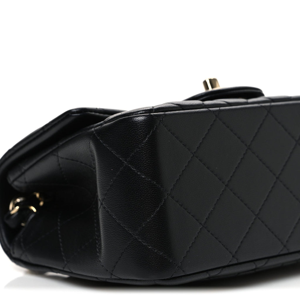 Chanel Lambskin Quilted Mini Square Flap Black