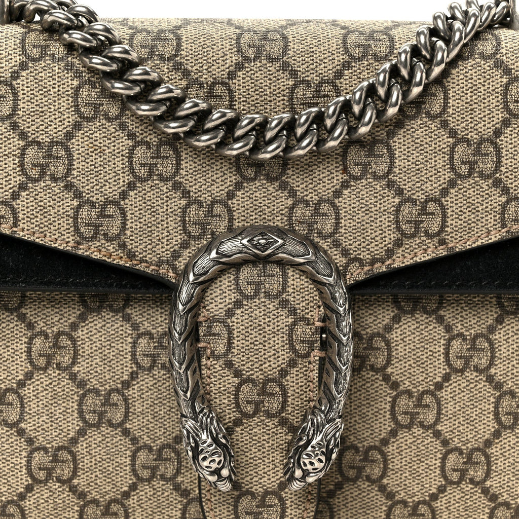 Gucci GG Supreme Monogram Mini Dionysus Shoulder Bag Black