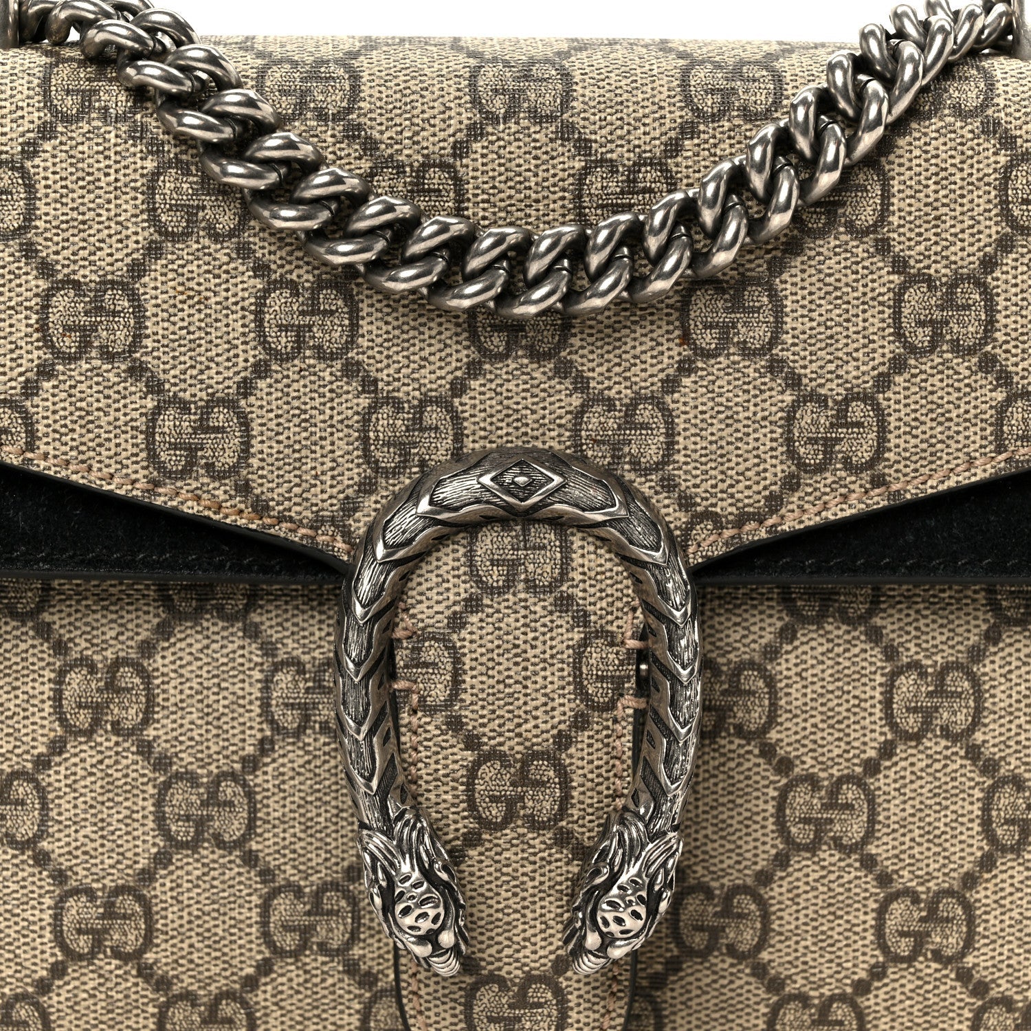 Gucci GG Supreme Monogram Mini Dionysus Shoulder Bag Black