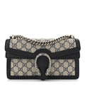 Gucci GG Supreme Monogram Textured Dollar Calfskin Small Rectangular Dionysus Shoulder Bag Beige Blue