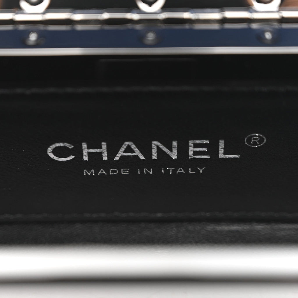 Chanel Plexiglass Plexi Coco Bag Black Blue