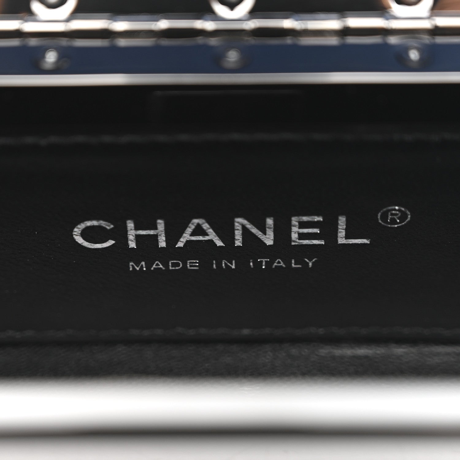 Chanel Plexiglass Plexi Coco Bag Black Blue