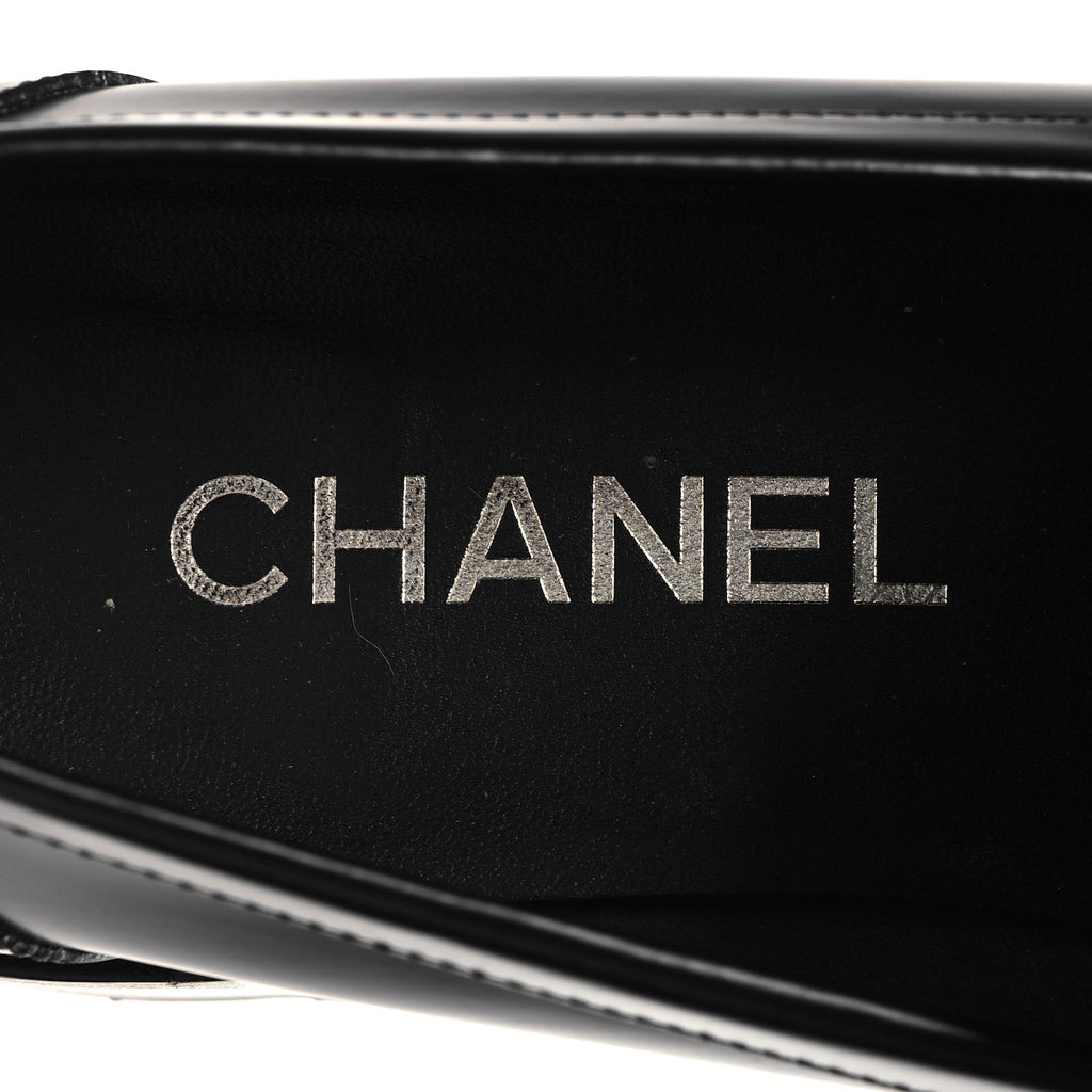 Calfskin Metal CC Loafers 39 Black