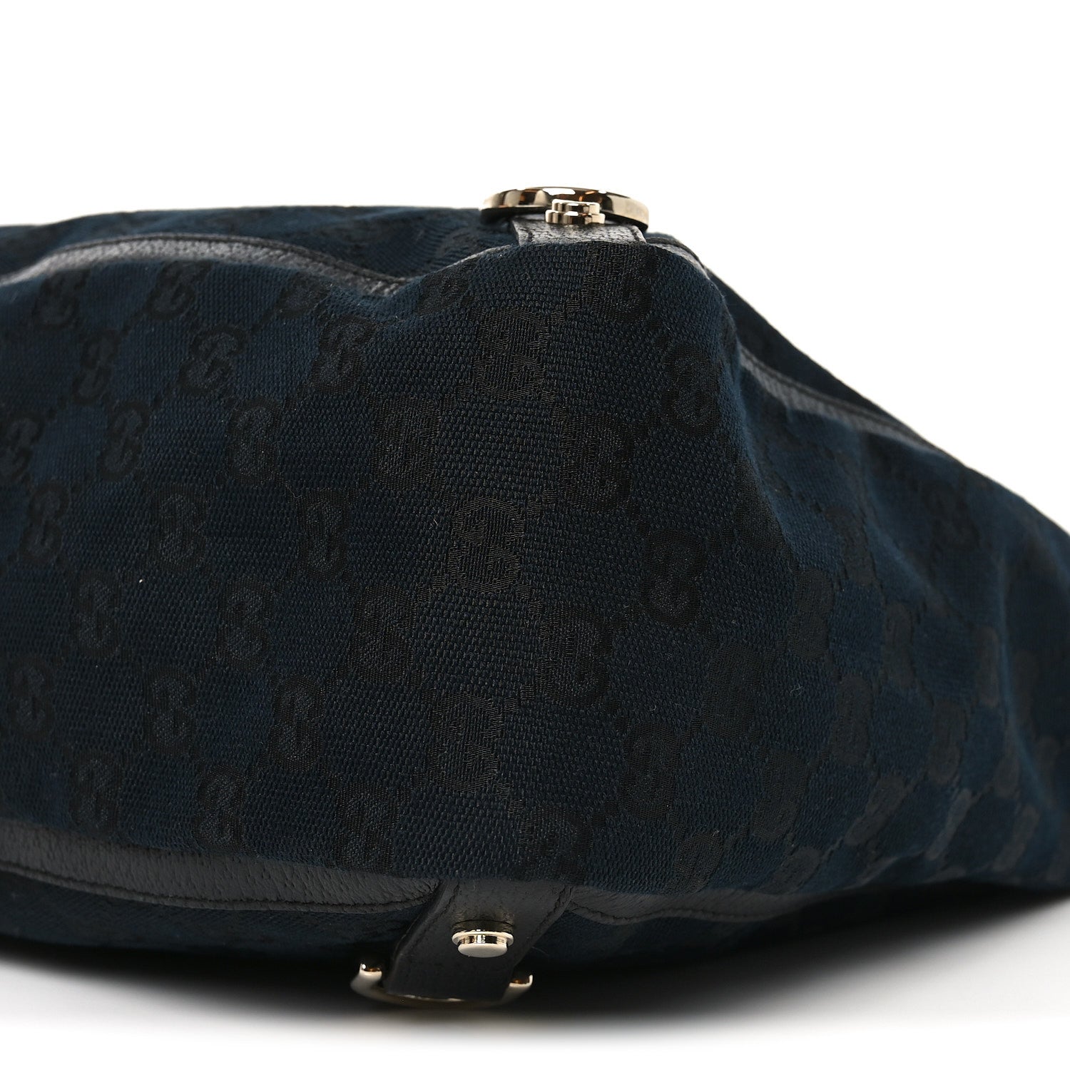 Gucci Monogram Large Abbey Tote Navy Black