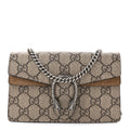 Gucci GG Supreme Monogram Super Mini Dionysus Shoulder Bag Taupe