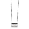 Metal Lambskin Strass Crystal Purse CC Long Necklace Silver