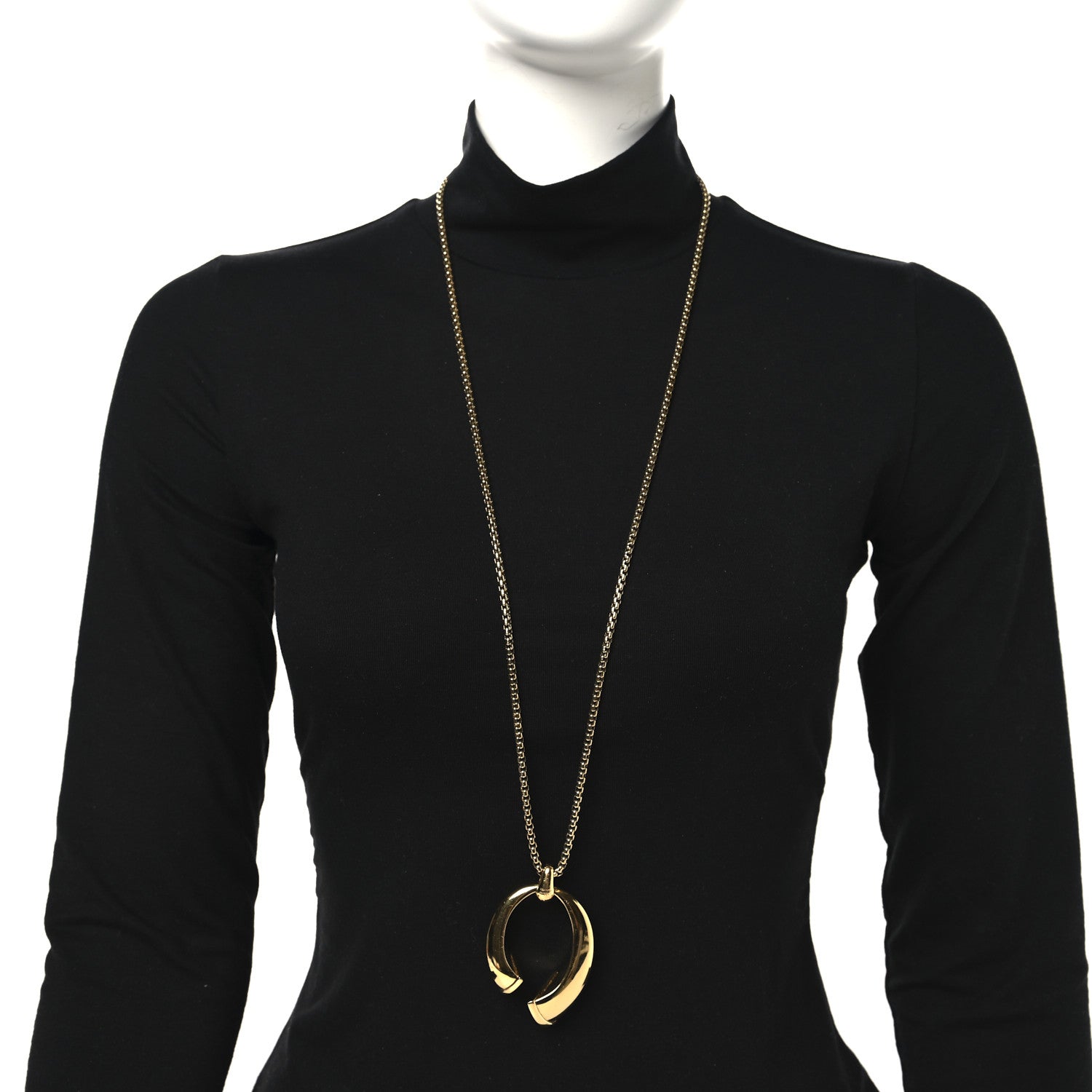 Louis Vuitton Metal Nanogram Sweet Dreams Horseshoe Necklace Gold