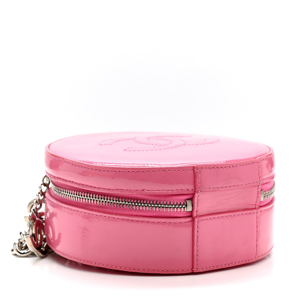 Chanel Patent Round As Earth Evening Bag Pink