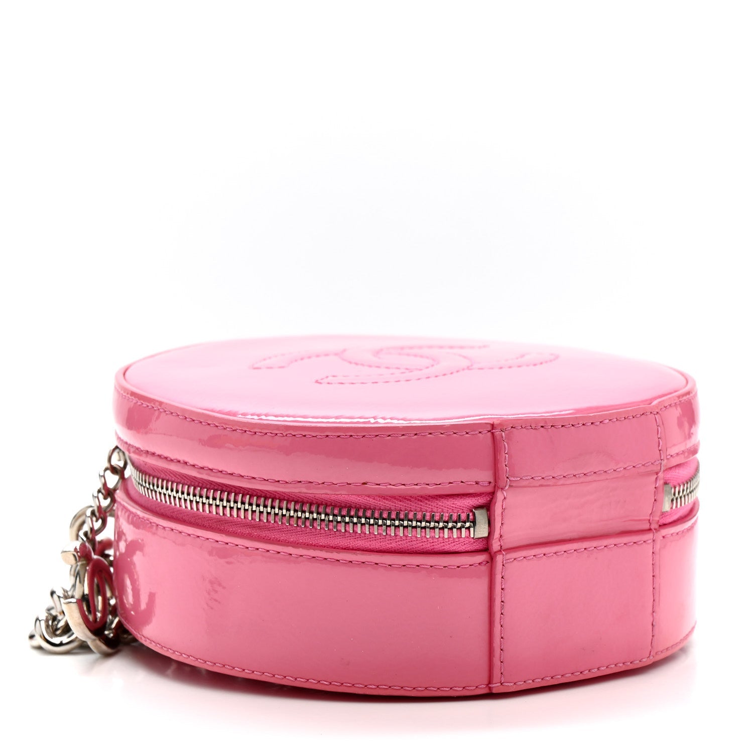 Chanel Patent Round As Earth Evening Bag Pink