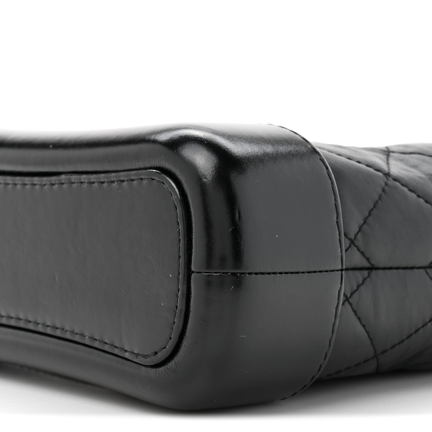 Chanel Aged Calfskin Quilted Small Gabrielle Hobo Black
