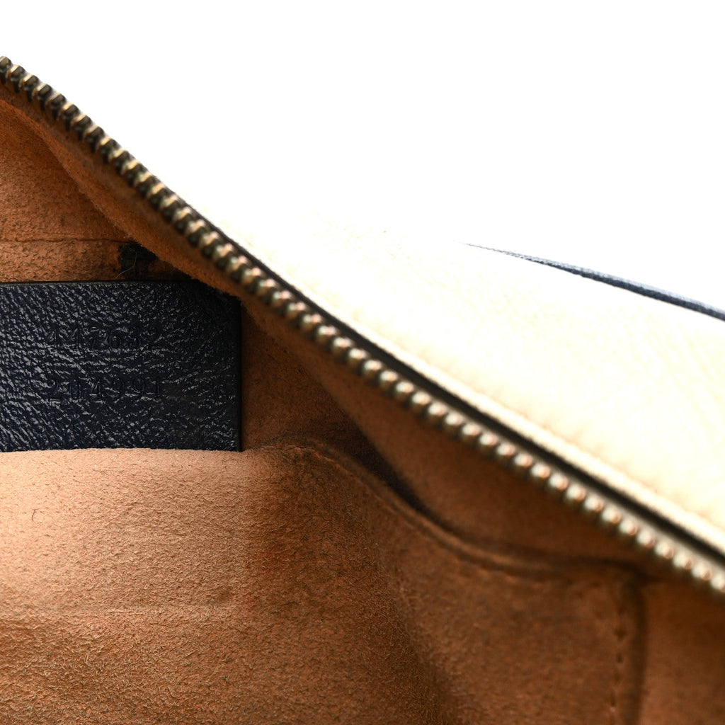 Gucci Vintage Effect Calfskin Matelasse Diagonal Small Torchon GG Marmont Chain Shoulder Bag Mystic White Blue Agata